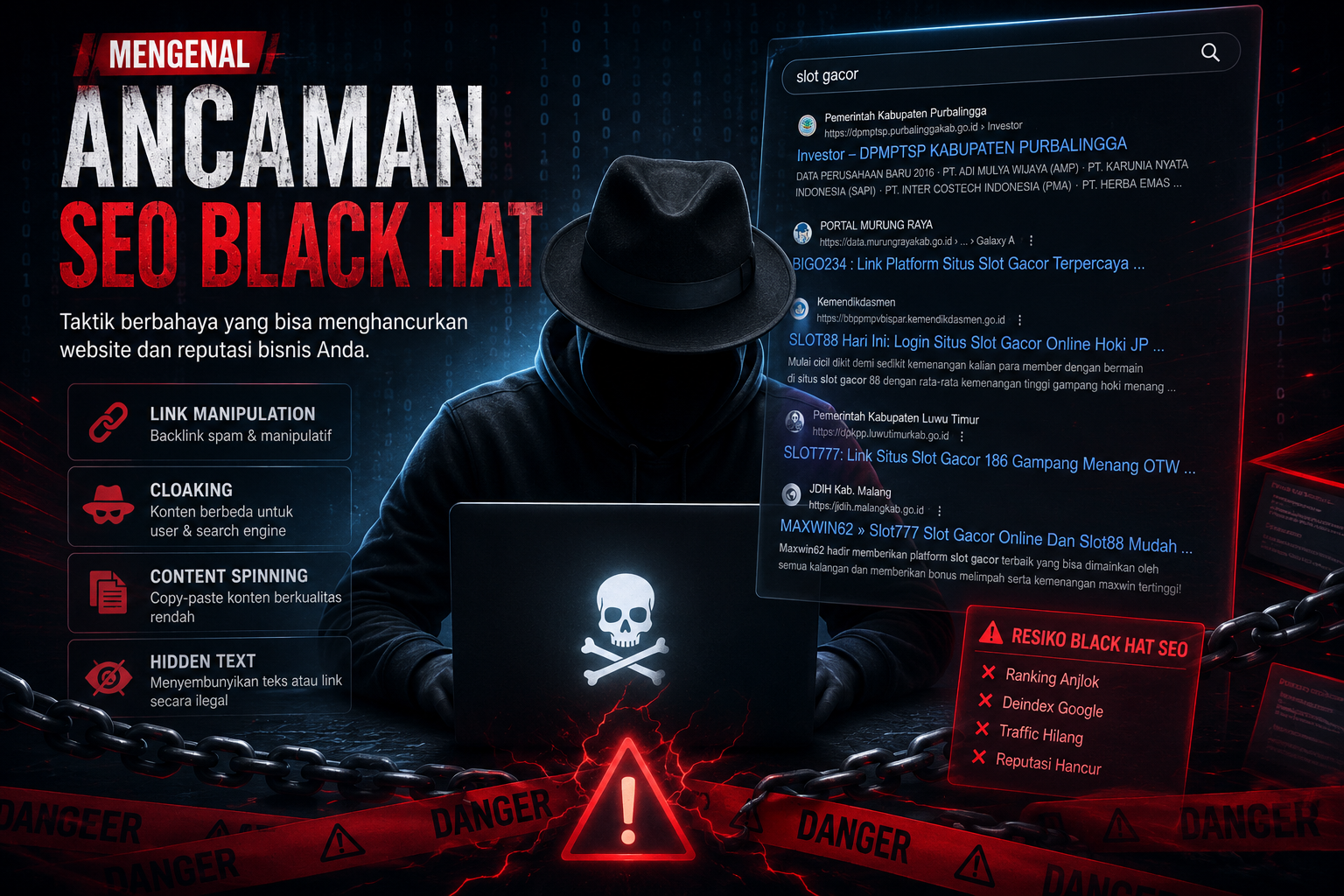 Mengenal Ancaman SEO Black Hat, taktik berbahaya yang bisa menghancurkan website dan reputasi bisnis